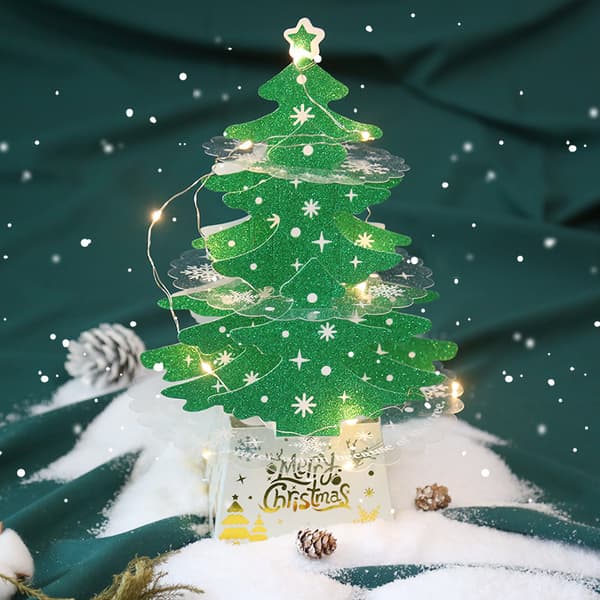 Grønne Julepynt Mini Desktop Julekort Pynt Sh
