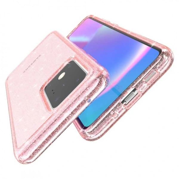 Samsung S20 Ultra Støtsikkert Telefondeksel Glitter Roségull Roségull