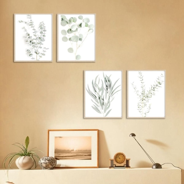 Botaniska Växtväggkonsttryck - Set om 4 Väggdekortryck