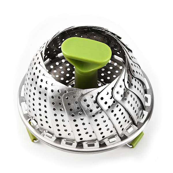 9 tommer rustfrit stål dampkurv med foldbart håndtag grøntsagsdamper