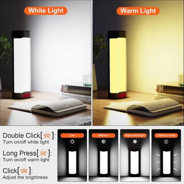 LED Campinglys, Oppladbar Campinglanterne med Magnetisk Base