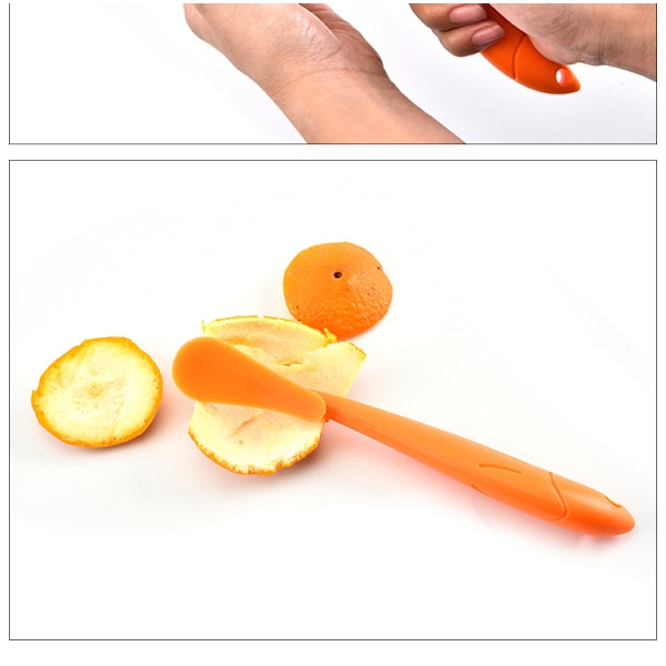 4 stk. Oransje Plast Appelsinskallfjerner Sitrusfjerner Enkel Åpne