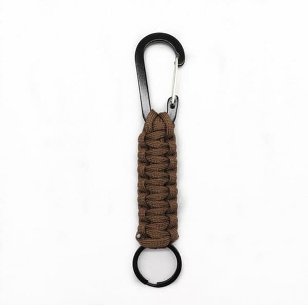 Paracord-nyckelring med karbinhake - Militärflätad Paracord-karbin