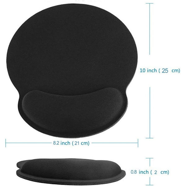 Ergonomisk Musematte - Spillmusematte med Komfortabel Håndleddstøtte