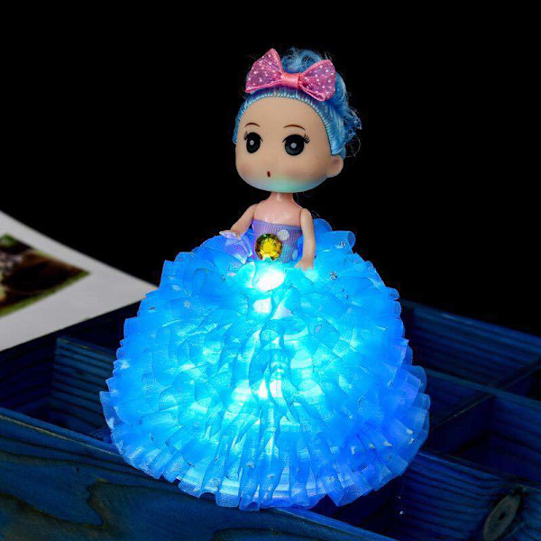 4 DIY Spetsdockor Barnens Glow Princess Leksaker (Slumpmässig Färg)