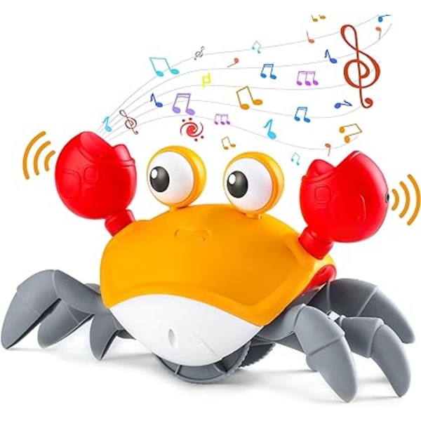 Baby Crawling Crab Toy har musik och LED-lampor, Toddler Int DXGHC