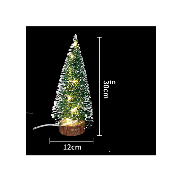 Cedar Green Mini Julgran LED Vit Ljus Tallbarr Chris