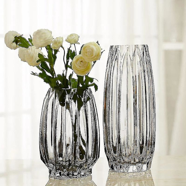 Nordic Glassthicken Vas Transparent Svart Vas Vardagsrum(w DXGHC