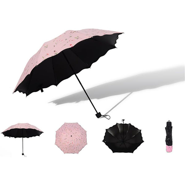 Anti-UV Parasol Foldbar Paraplyer til Kvinder