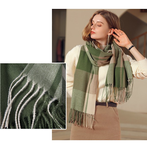 Imitation Cashmere Sjal Vinterhalsduk Kvinnors Sjal Tjock