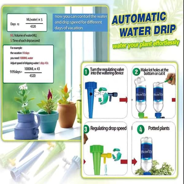 50 st Droppflaska Droppbevattning Automatisk Bevattningssystem DXGHC