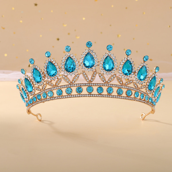Brudkrona Barock Högkvalitativ Kristall Prinsesskrona Show Födelse