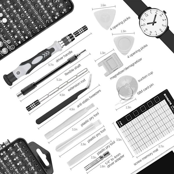 Precisionsskruvmejselset 122 delar Magnetisk Drivkit Elektronik