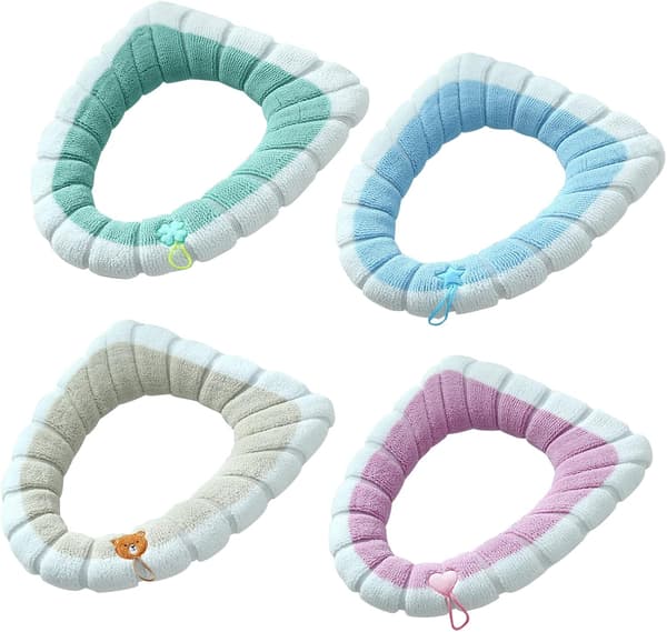 4-pack Toalettlock med Handtag - Tjocka Badrumslock