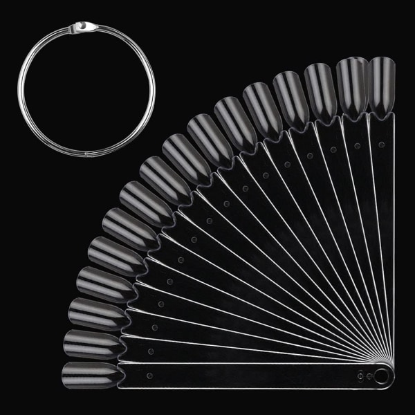 10 stk. Neglefarve-diagram, (Transparent) Display Stativ Falske Negle C