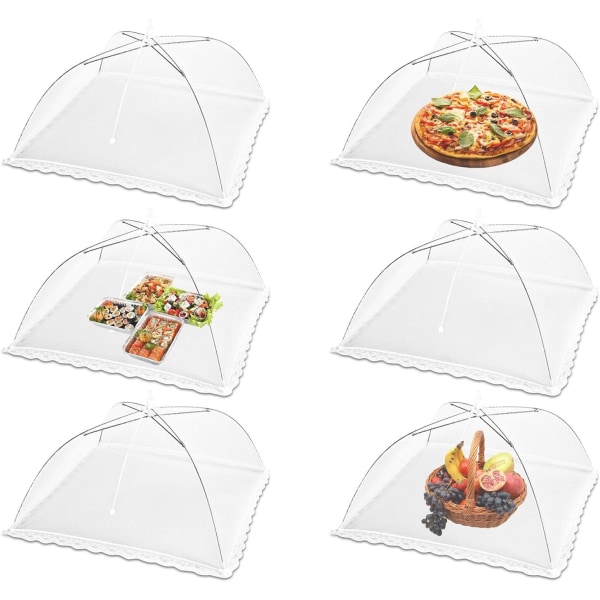 Vikbart matflugaskräckande Mesh Food Cover Vikbart tältparaply
