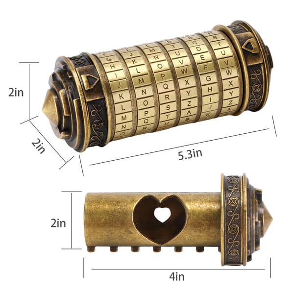 Da Vinci -koodin Mini Cryptex -lukko piilotetuilla lokeroilla