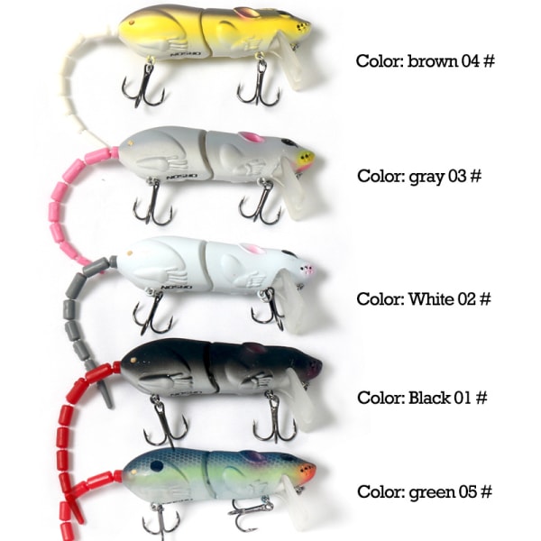 15,5g 15,5cm Broken Stretch Rat Mino Lure Hard Lure Fake Lure Svart