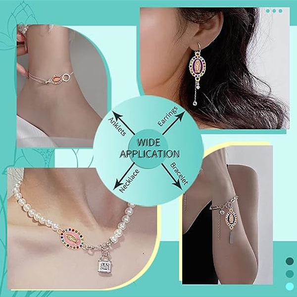 36 stykker 6-farvet legering emalje indlagt rhinestones Vores kvinders