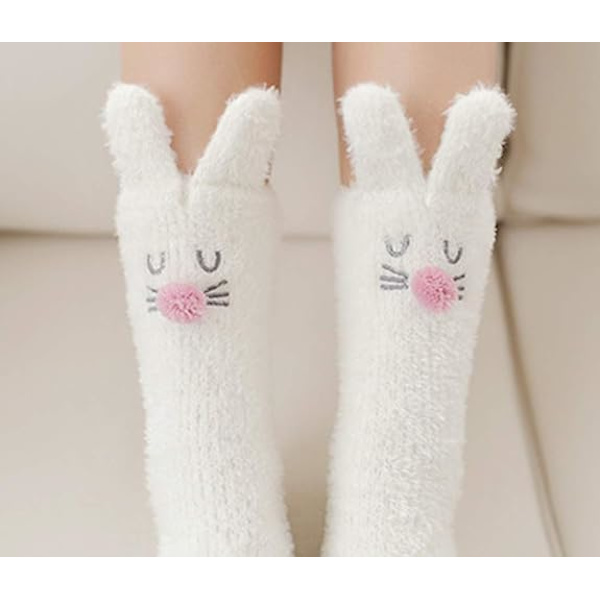Tofflorstrumpor Fuzzystrumpor Fleece Crewstrumpor Mjuka Varma Djur  DXGHC