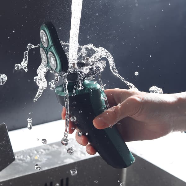 Smart Elektrisk Barbermaskin LCD Digital Display Tre Hoder Flytende Sha
