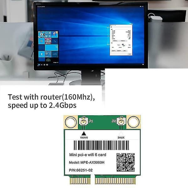 2974 Mbps Wifi 6 Pci-e-kort 2,4g/5ghz Bluetooth 5.0 trådlös DXGHC