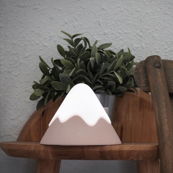 Snow mountain induksjon nattlys pat timet bordlampe usb char