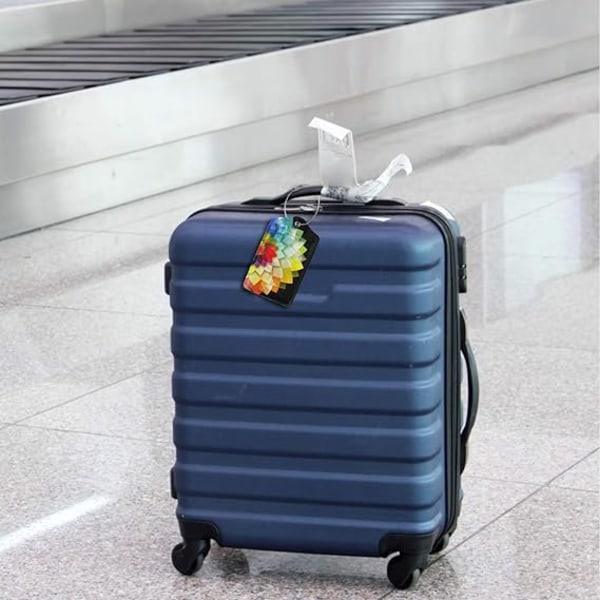 2-packs bagagelapp för resväska, söta unika läderresväskaetiketter Identifierare med sekretessnamn Adressetiketter & hållbarhet