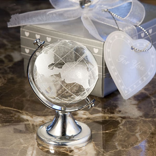 1-Pak Krystalkugle Glas Globe Kontor Bord Hjem Dekoration Gave Ferie Gi