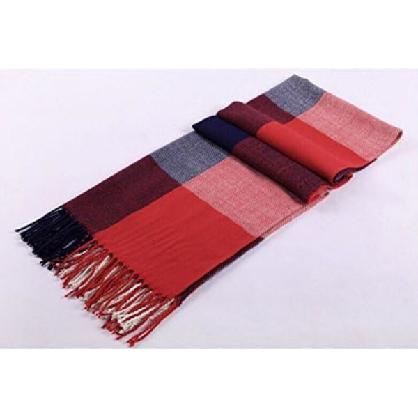 Sjal til kvinder vinter imitation cashmere plaid sjal mænd og kvinder