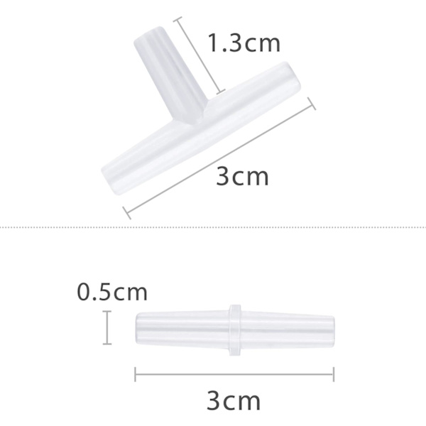 40 stk. Akvarium Luftventil Slangeforbindelse Hvid Plastik Inline