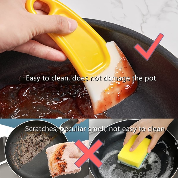 Silicone Pot Cleaning Spatula Heat Resistant Scraper Non-Stic DXGHC