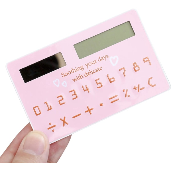 Kalkulator, Mini Ultra-Tynne Kortstørrelse Kalkulator Søt tegneserie DXGHC