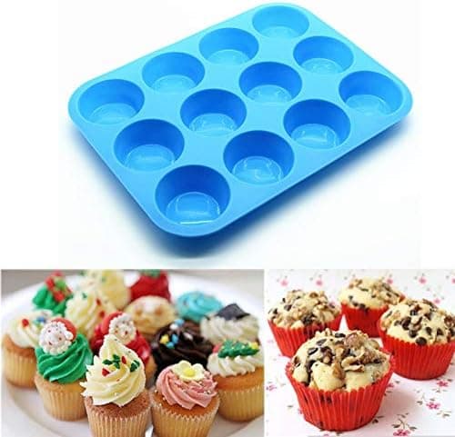 Ickefastklibbande Silikonmuffinsform - Muffinsform för Muffins och Cupcakes