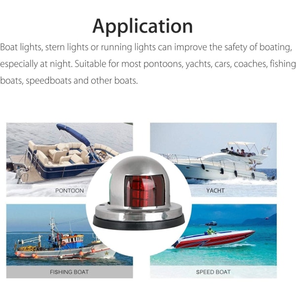 12v marin LED båtnavigeringsljus, vattentät marin navigering