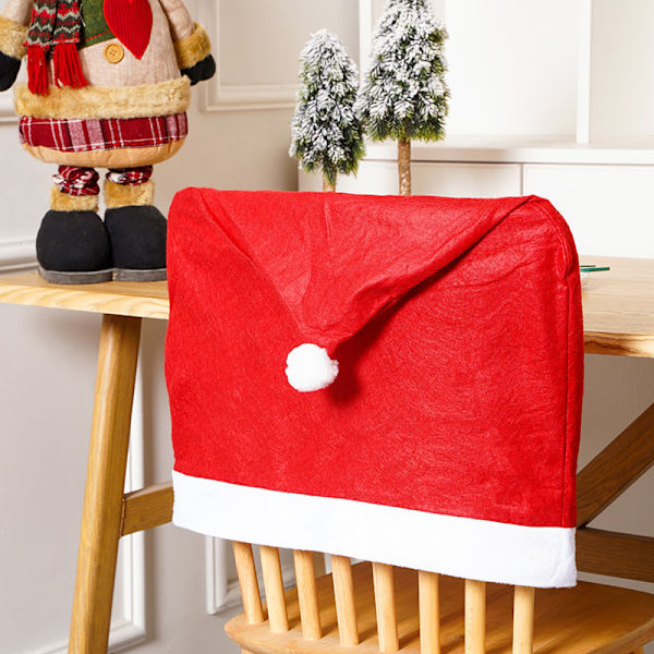 2 st juldekorationer julstolsöverdrag i non-woven tyg