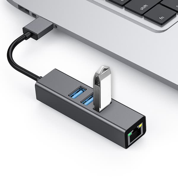 USB-verkkoadapteri 3.0 gigabitin RJ45 HUB-verkko kaapeli