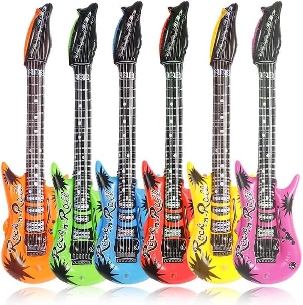 35 Tommer Rock Star Oppustelig Guitar Assorteret Farve til Børn P