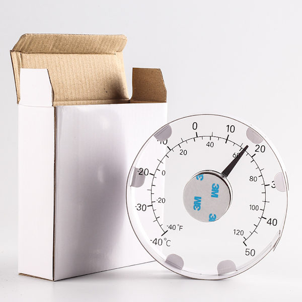 Cirkulärt Fönster Väderstation - Transparent Termometer - Väder
