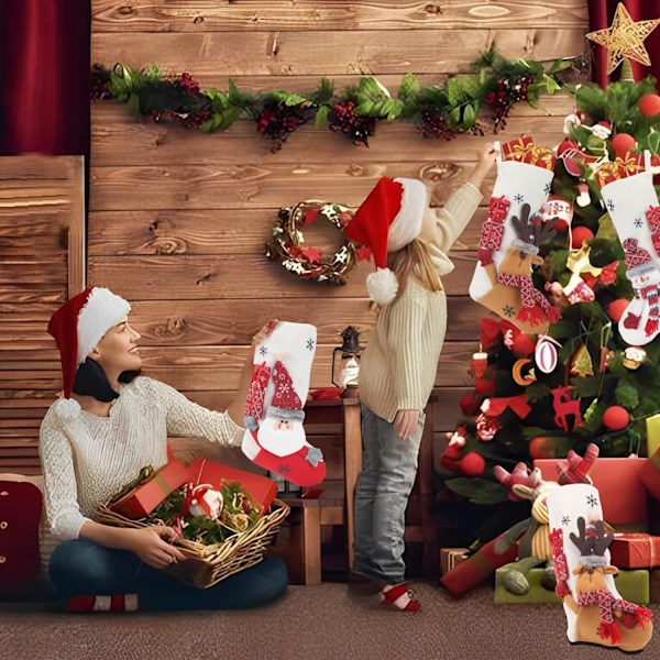 Nyaste Julstrumpor 3-pack, 19,3\" Stora Julstrumpor för