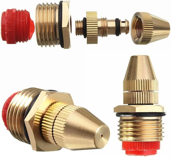 2 stk. 1/2\" (DN15) Messing Dyser, Justerbar Sprinkler