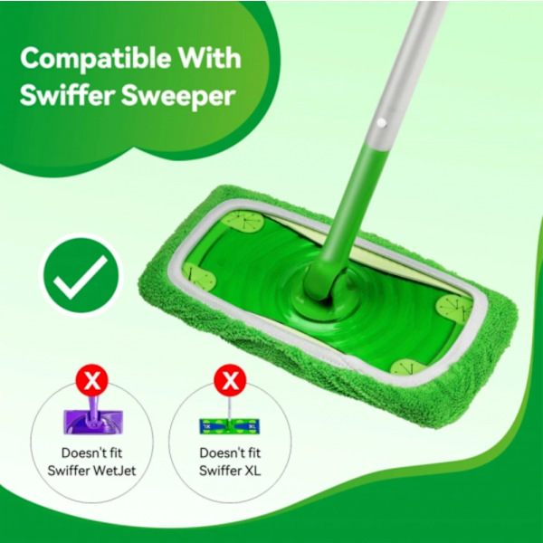 Swiffer Sweeper Mop Erstatningsputer, kluter for Swiffer Gulvmopp