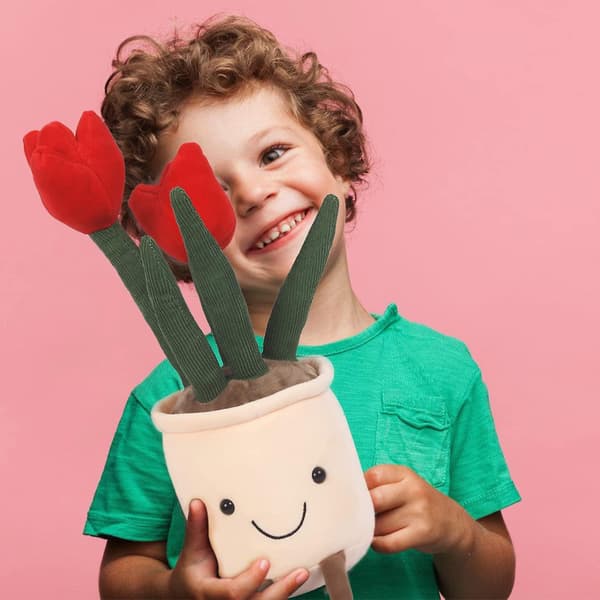 Sød simuleret lille blomsterdukke pynt stue tulipan bo1