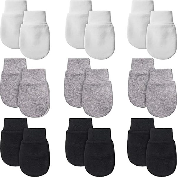 9 Par Newborn Baby Vantar Toddler Kid Handskar Anti-Scratch  DXGHC