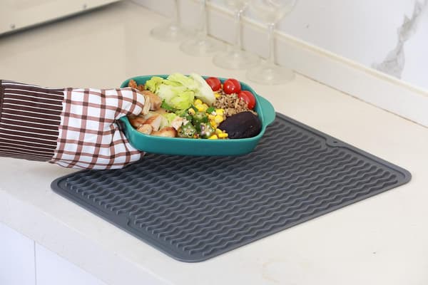 Silikon Opvaskemåtte til Køkkenbord, Stor (12\" x 16\") -