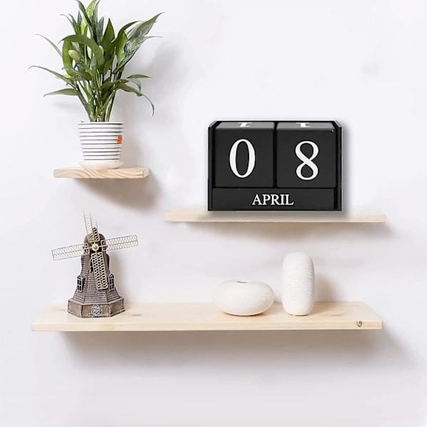 Enkel och modern träskrivbords kalender, permanent daglig block Ca