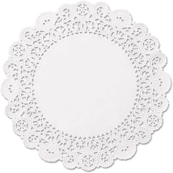 150 Runde Papirblonder - 12 tommer Hvide Dekorative Bordduge