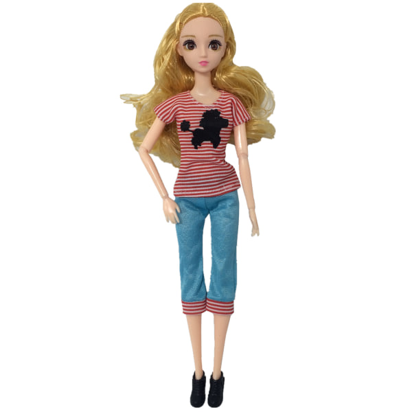 Barbie mode kostym, 16 delar, 16 dockaccessoarer, för barn