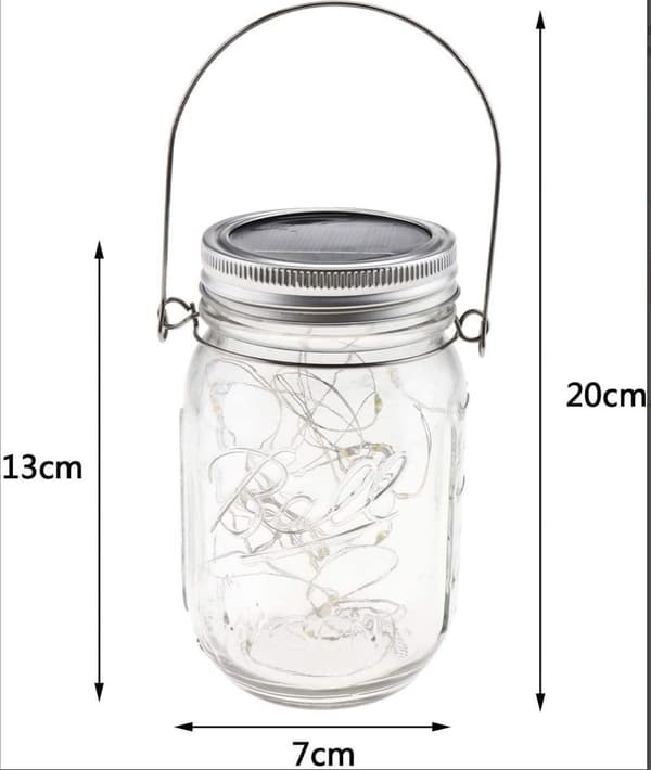 4 Pak Udendørs Solcellelamper 30LED Mason Jar Lys Solenergi