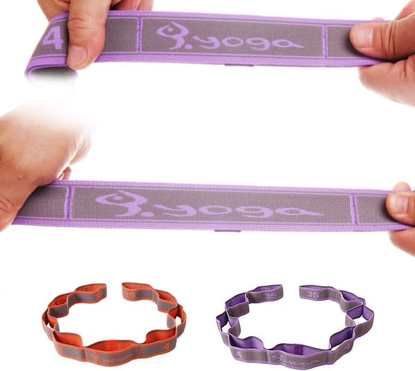 Yoga Strap Træningsrem/Yoga Stræk Bånd med 9 Ringe/Elastisk